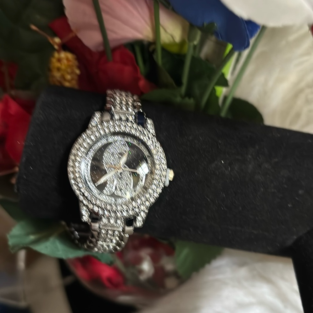 Silver Ornate Statement Watch